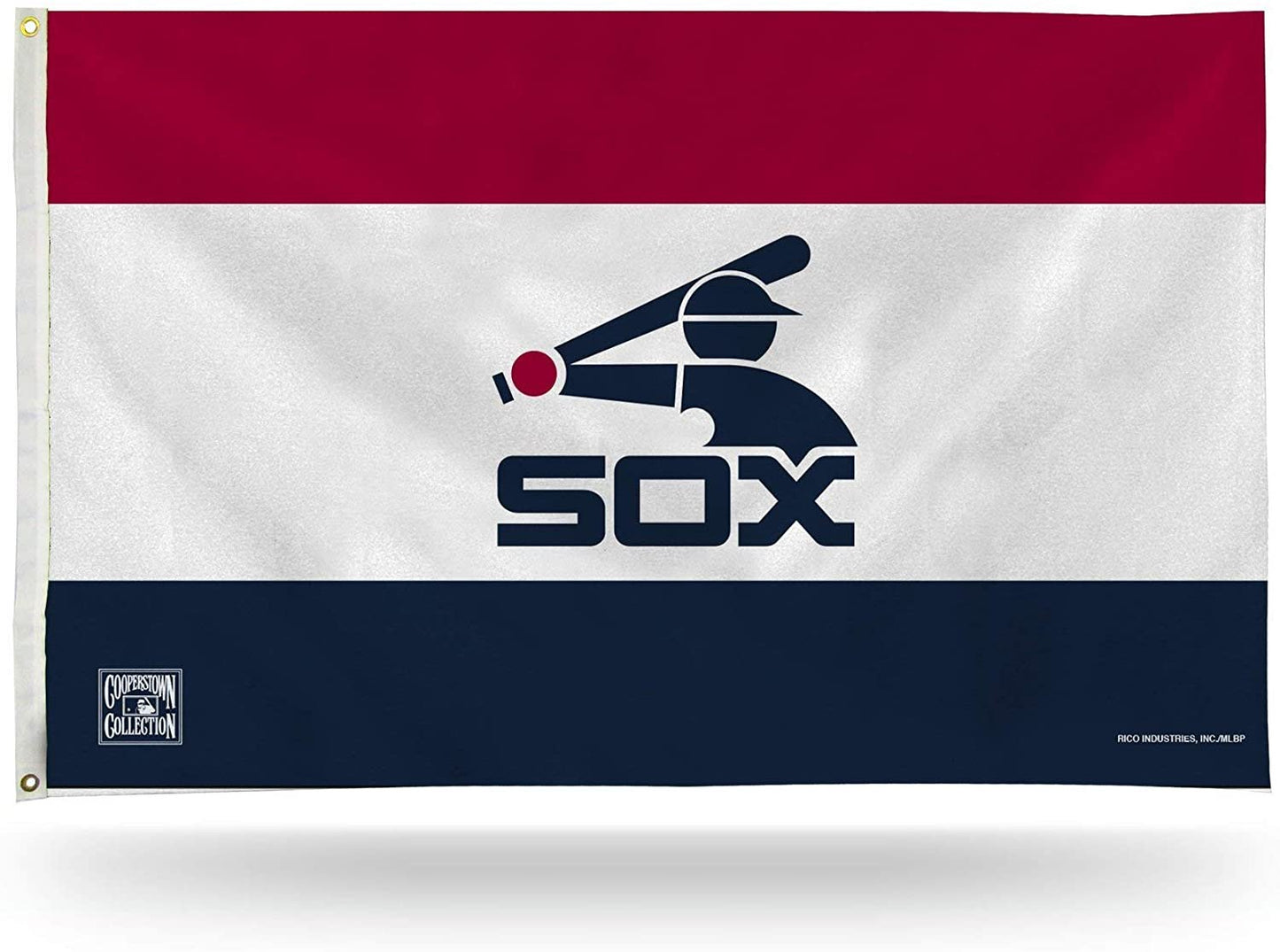 Chicago White Sox Premium 3x5 Foot Flag Banner, Metal Grommets, Indoor Outdoor, Retro Logo, Single Sided
