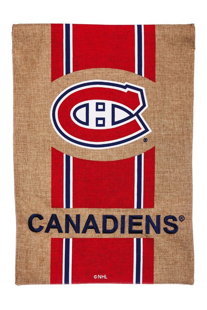 Montreal Canadiens Premium Garden Flag Banner, Double Sided, Burlap Style, 13x18 Inch