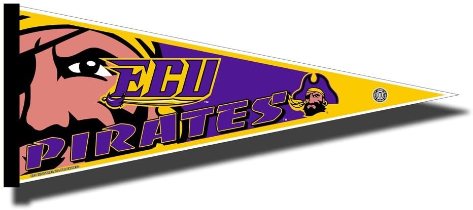 East Carolina University Pirates ECU Soft Felt Pennant, Primary Design, 12x30 Inch, Easy To Hang