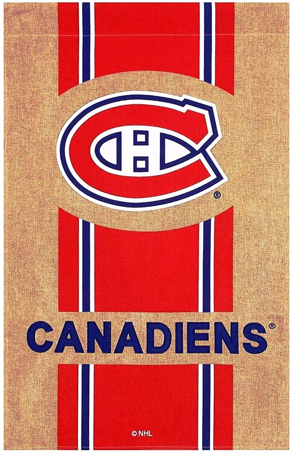 Montreal Canadiens Premium Double Sided Banner House Flag, Burlap Design, 28x44 Inch
