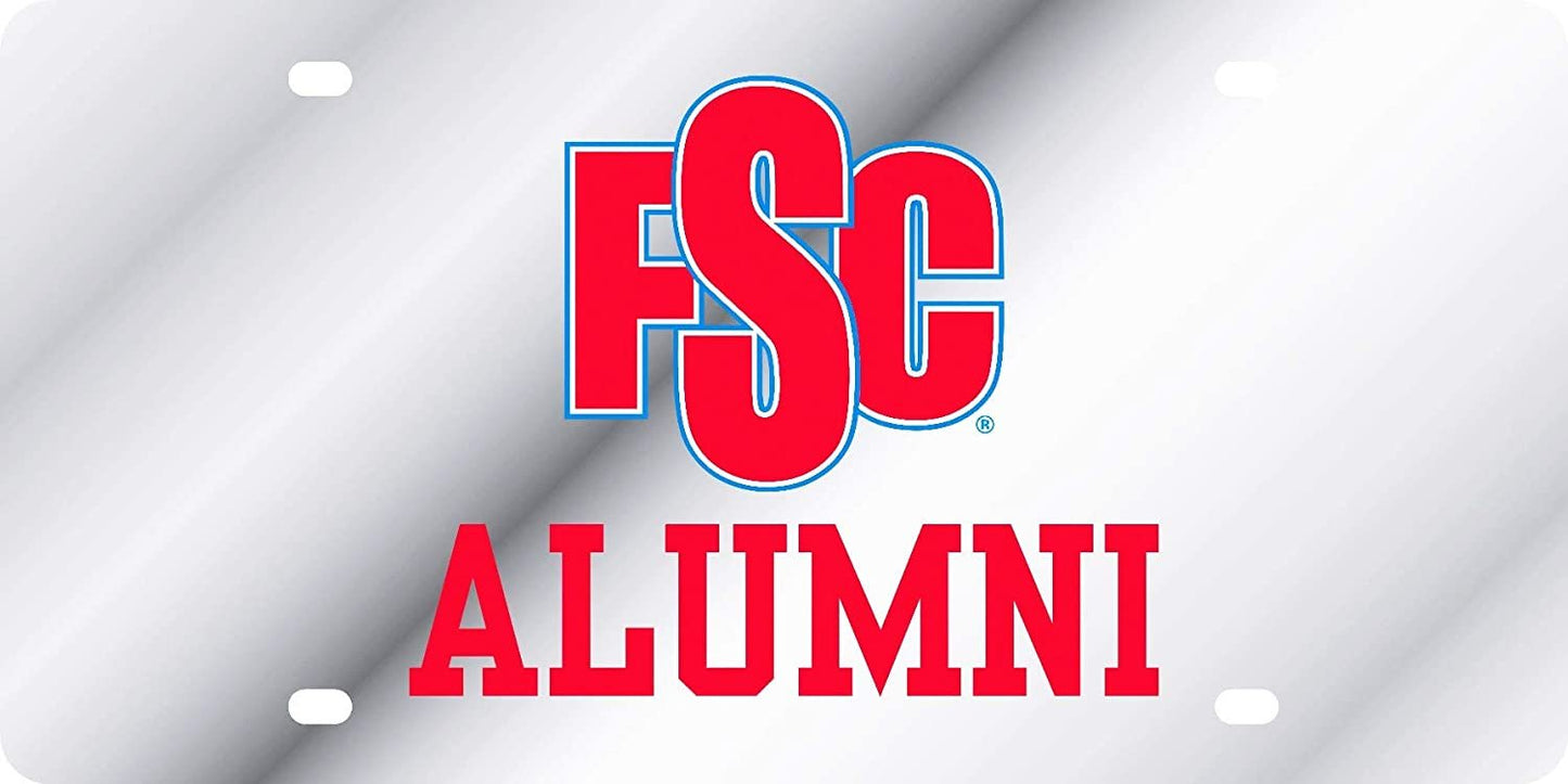 Florida Southern College Moccasins Alumni Premium Laser Cut Tag License Plate, Mirrored Acrylic Inlaid, 6x12 Inch
