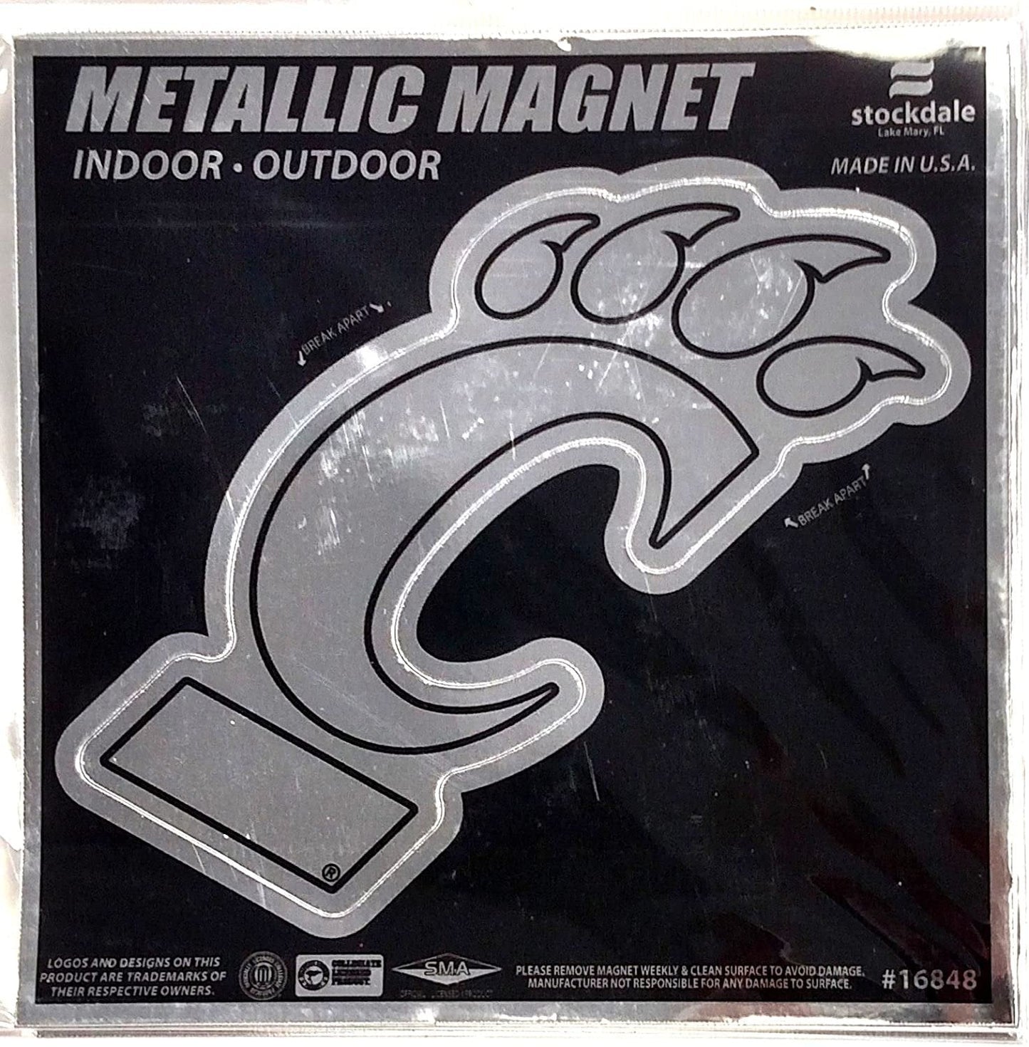 Cincinnati Bearcats University of 6 Inch Metallic Shimmer Design Shape Cut