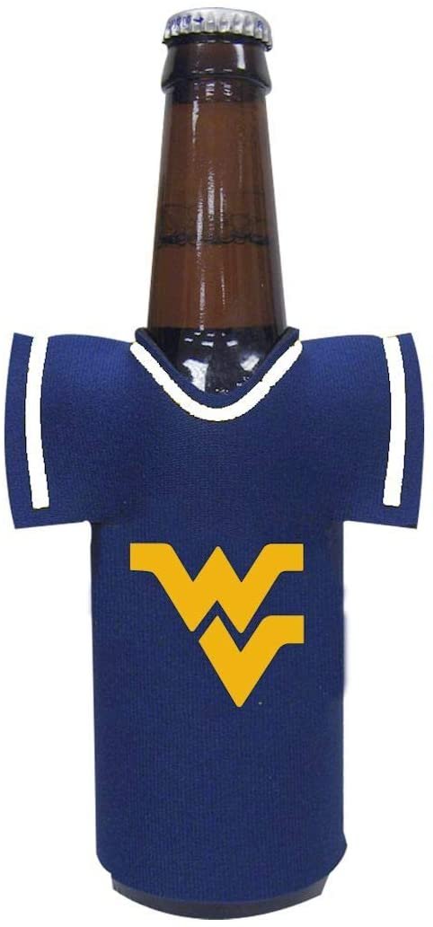 West Virginia University Mountaineers 16oz Drink Bottle Cooler Insulated Neoprene Beverage Holder, Team Jersey Design
