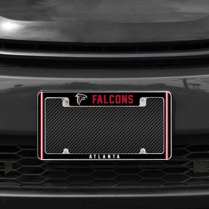 Atlanta Falcons Metal License Plate Frame Chrome Tag Cover Alternate Design 6x12 Inch