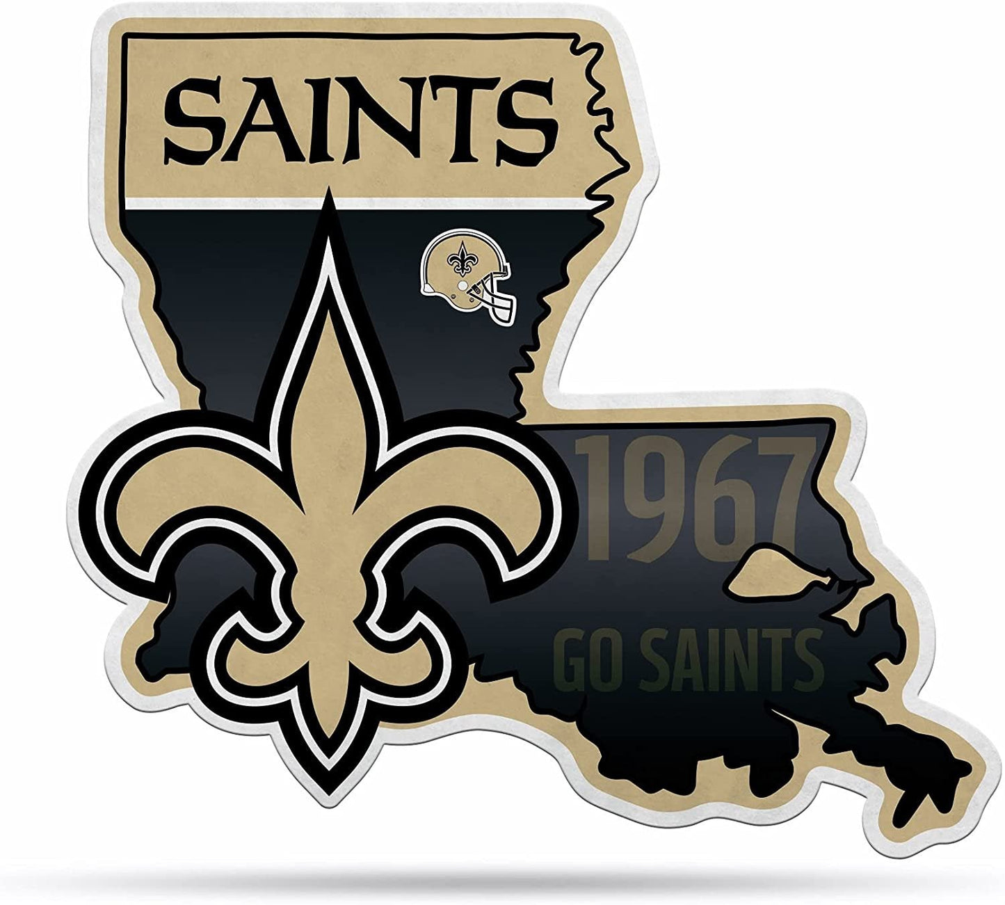 New Orleans Saints Pennant State Shape 18 Inch Soft Felt