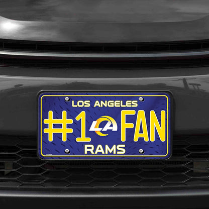 Los Angeles Rams #1 Fan Metal License Plate Tag