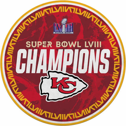 Kansas City Chiefs 2024 Super Bowl Champions Soft Felt Wall Pennant, Shape Cut, 18 Inch, Easy to Hang