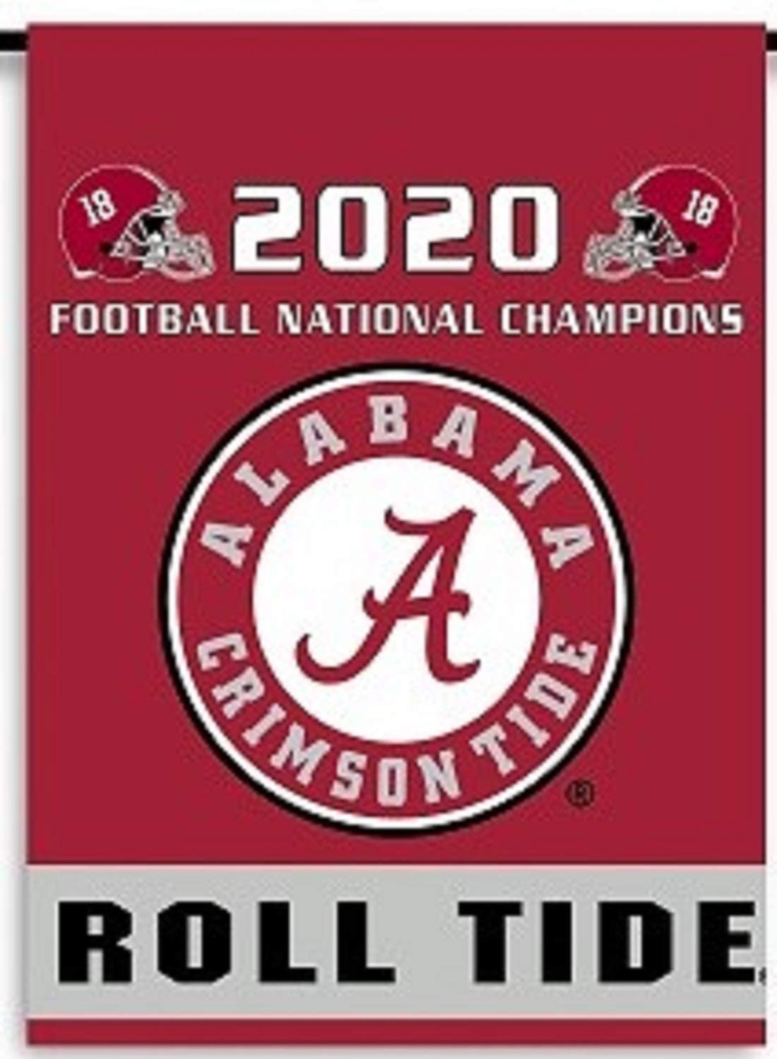 University of Alabama Crimson Tide 2020 Champions Premium Garden Flag Banner, Double Sided, 13x18 Inch, Display Stand Sold Seperately