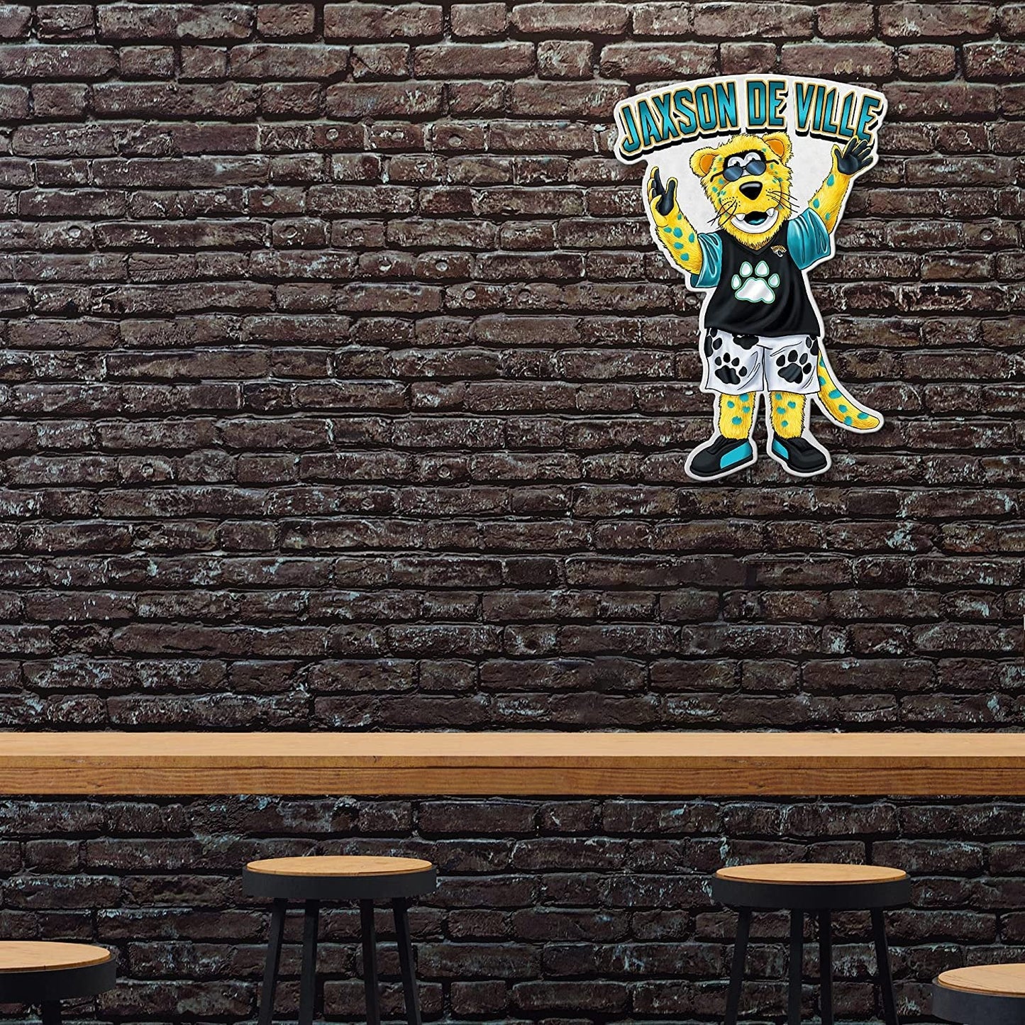 Jacksonville Jaguars Pennant Mascot Logo 18 Inch Soft Felt