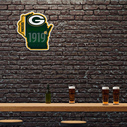 Green Bay Packers Pennant State Shape 18 Inch Soft Felt