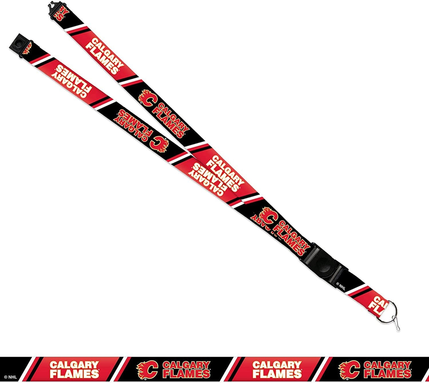 Calgary Flames Lanyard Keychain Safety Breakaway Double Sided