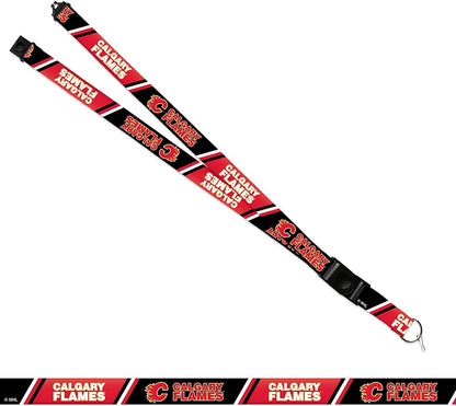 Calgary Flames Lanyard Keychain Safety Breakaway Double Sided