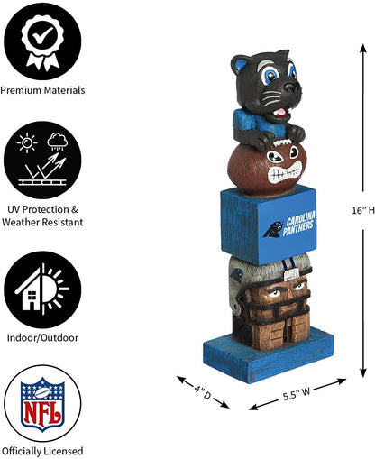 Carolina Panthers 16 Inch Tiki Totem Garden Statue Resin Outdoor Decoration