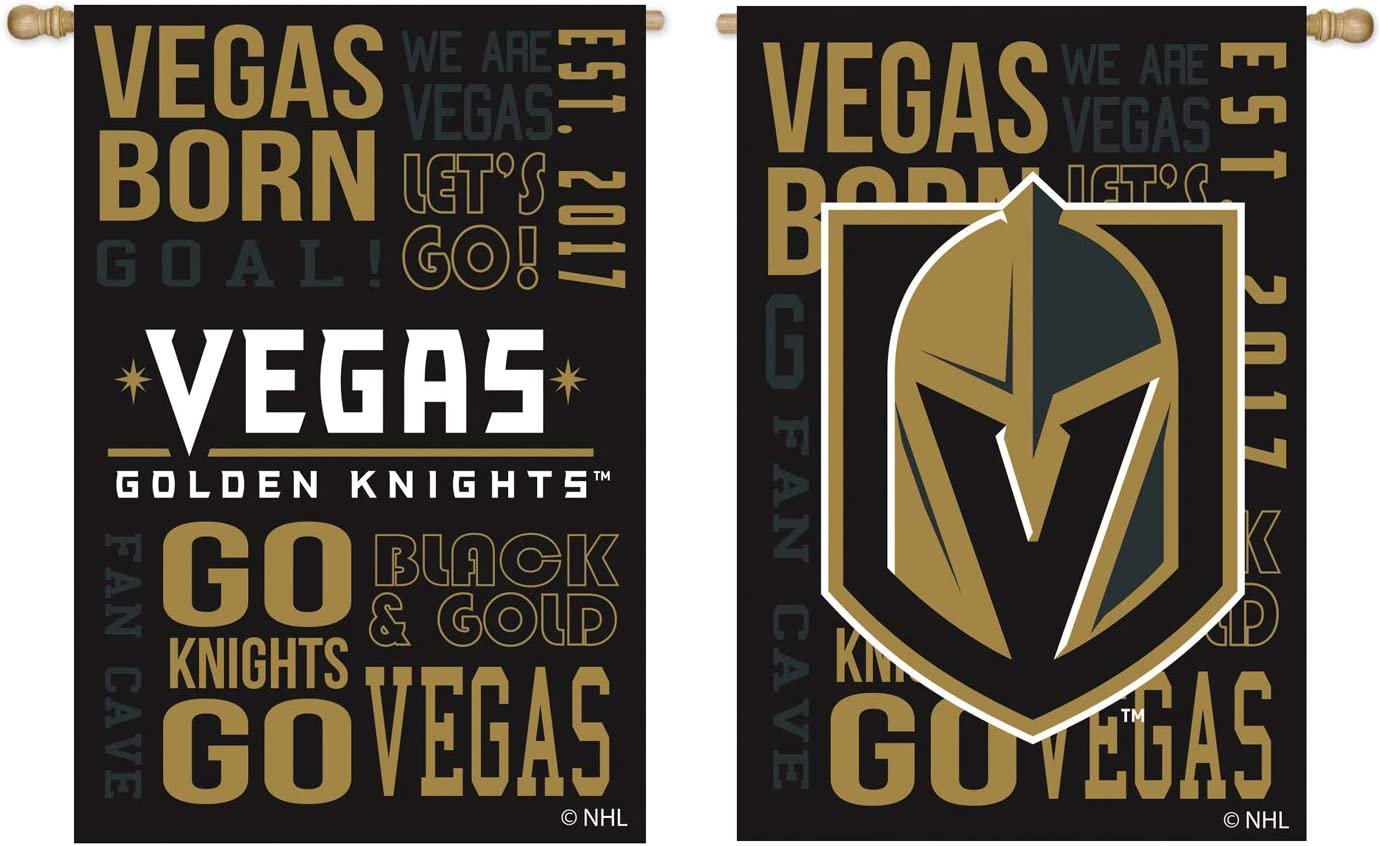 Vegas Golden Knights Premium Double Sided Banner Flag 28x44 Inch Fan Rules Design Indoor Outdoor