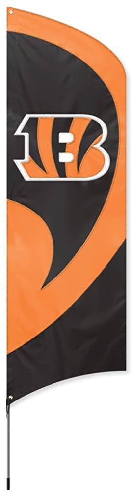 Cincinnati Bengals Tall Team Flag Tailgating Flag Kit 8.5 x 2.5 feet with Pole