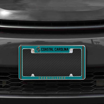 Coastal Carolina University Chanticleers Metal License Plate Frame Chrome Tag Cover 12x6 Inch Alternate Design