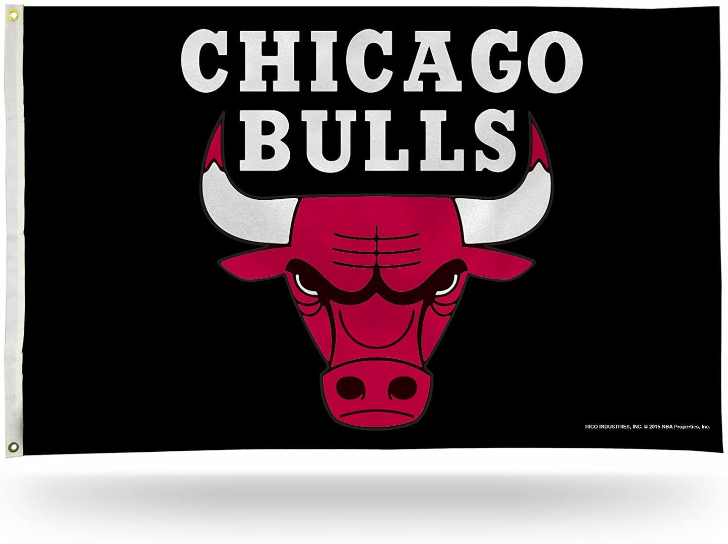 Chicago Bulls Premium 3x5 Feet Flag Banner, Logo Design, Metal Grommets, Outdoor Use, Single Sided