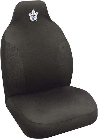 Toronto Maple Leafs Premium Embroidered Black Auto Bucket Seat Cover, 48x20 Inch, Elastic