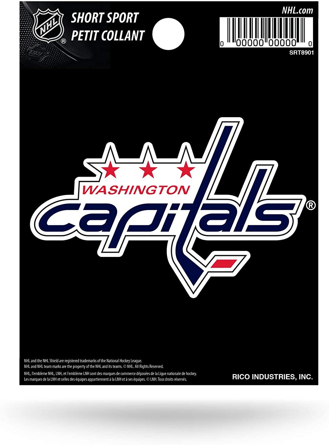 Washington Capitals 3 Inch Decal Sticker, Flat Vinyl, Die Cut, Full Adhesive Backing