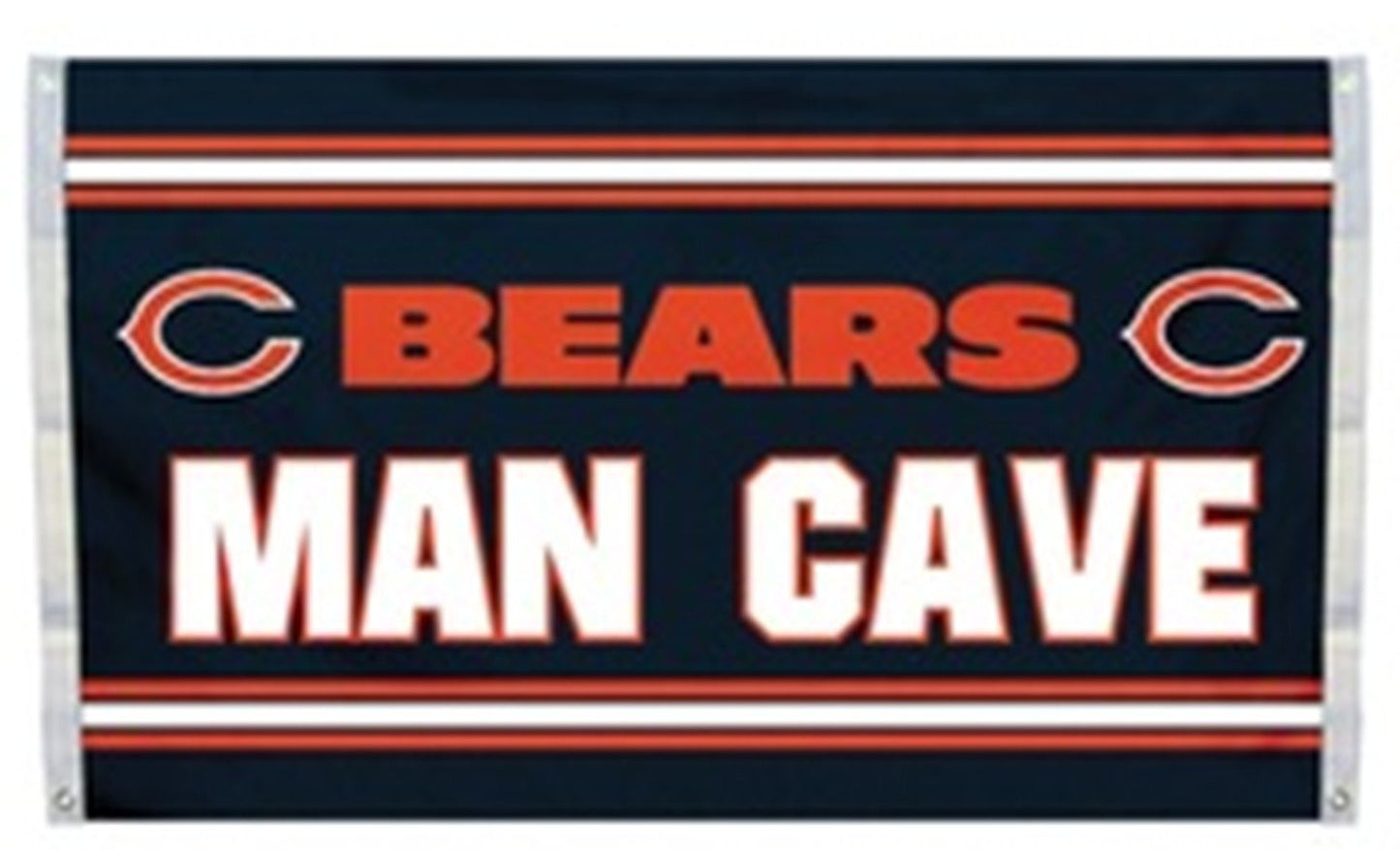 Chicago Bears Premium 3x5 Foot Flag Banner, Man Cave Design, Metal Grommets, Indoor Outdoor, Single Sided