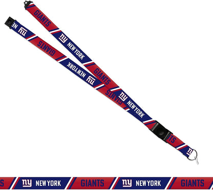 New York Giants Lanyard Keychain Double Sided Breakaway Safety Design Adult 18 Inch