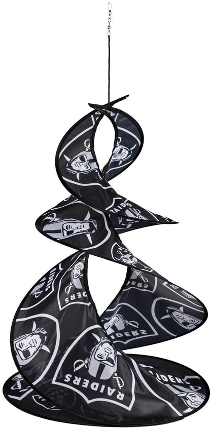 Las Vegas Raiders Flag Banner Wind Twister Spinner Outdoor