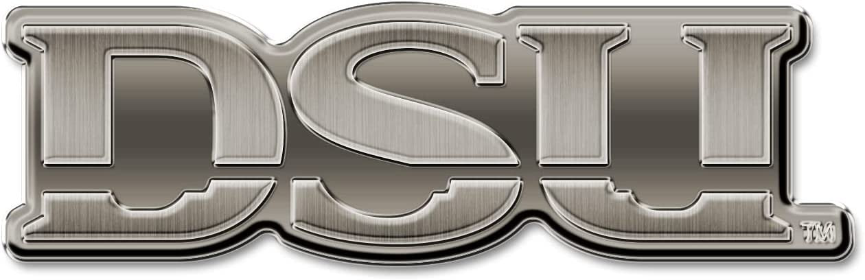 Dixie State University Trailblazers Premium Solid Metal Raised Auto Emblem, Antique Nickel Finish, Shape Cut, Adhesive Backing
