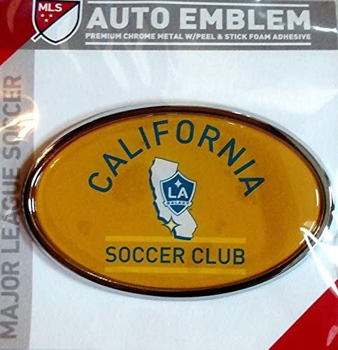 LA Galaxy Los Angeles Raised Metal Domed Color Chrome Auto Emblem Decal Soccer