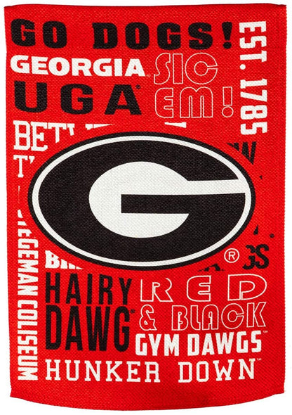 University of Georgia Bulldogs Premium Double Sided Banner Flag 28x44 Inch Fan Rules Design Indoor Outdoor