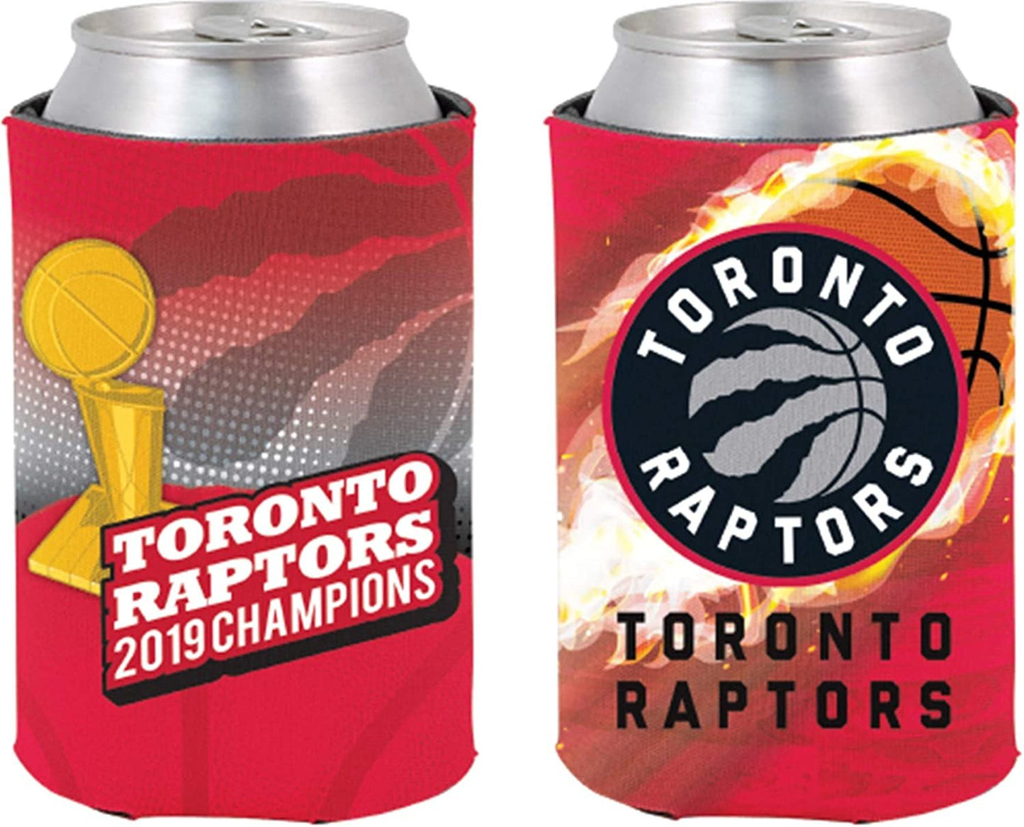 Toronto Raptors 2019 NBA Finals Champions 2-Pack CAN Beverage Insulator Neoprene Holder Cooler Coolie Basketball