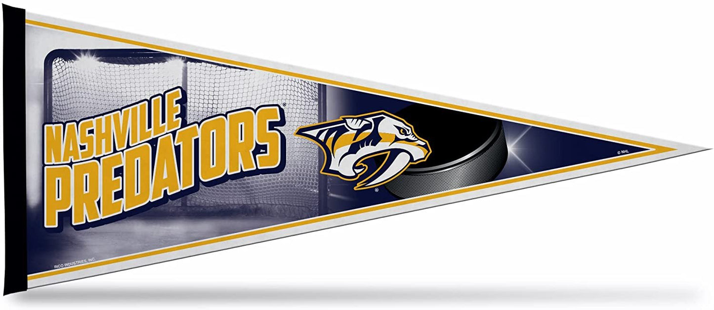 Nashville Predators Felt Pennant 12x30 Puck Design