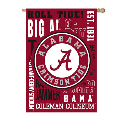 University of Alabama Crimson Tide Premium Double Sided Garden Flag Banner, Fan Rules Design, 13x18 Inch, Display Stand Sold Seperately, Officially Licensed
