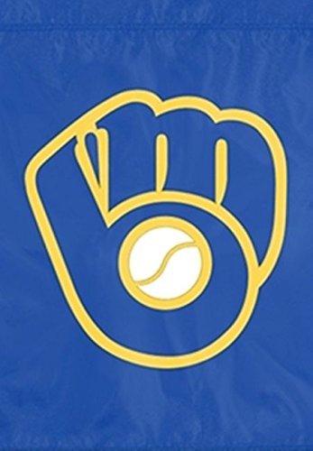 Milwaukee Brewers Premium Garden Flag Banner, 12.5x18 Inch, Embroidered Applique, Nylon