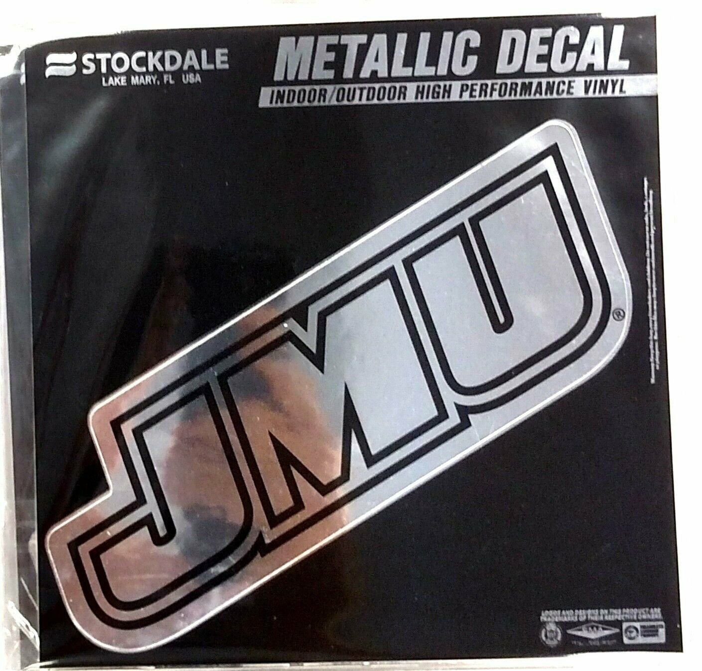 James Madison University Dukes 12 Inch Decal Sticker Chrome Color Design