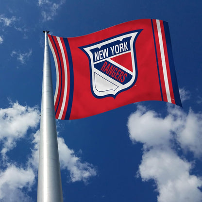 New York Rangers Premium Flag Banner, 3x5 Feet, Metal Grommets, Retro Logo, Indoor or Outdoor, Single Sided