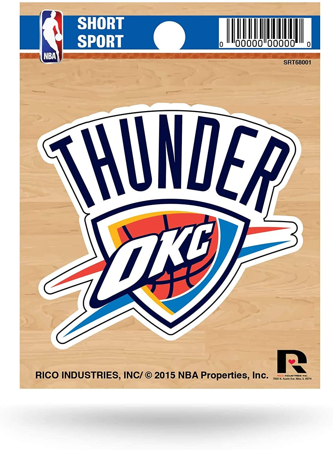 Oklahoma City Thunder 3 Inch Sport Decal Sticker, Flat Vinyl, Auto Home