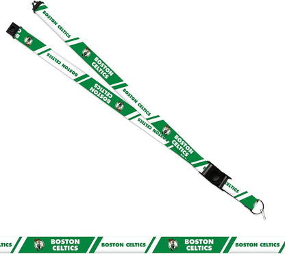 Boston Celtics Premium Lanyard Keychain 18 Inch Button Clip Safety Breakaway