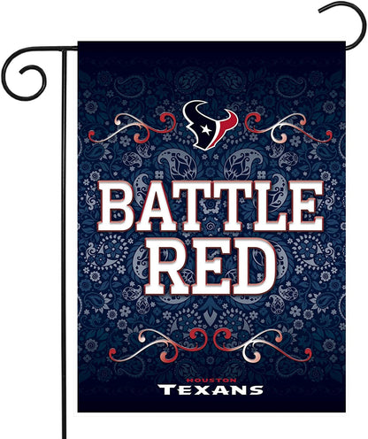 Houston Texans Premium Double Sided Garden Flag Banner, 13x18 Inch, Display Pole Sold Separately