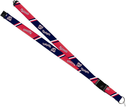 Washington Nationals Lanyard Keychain Double Sided 18 Inch Button Clip Safety Breakaway