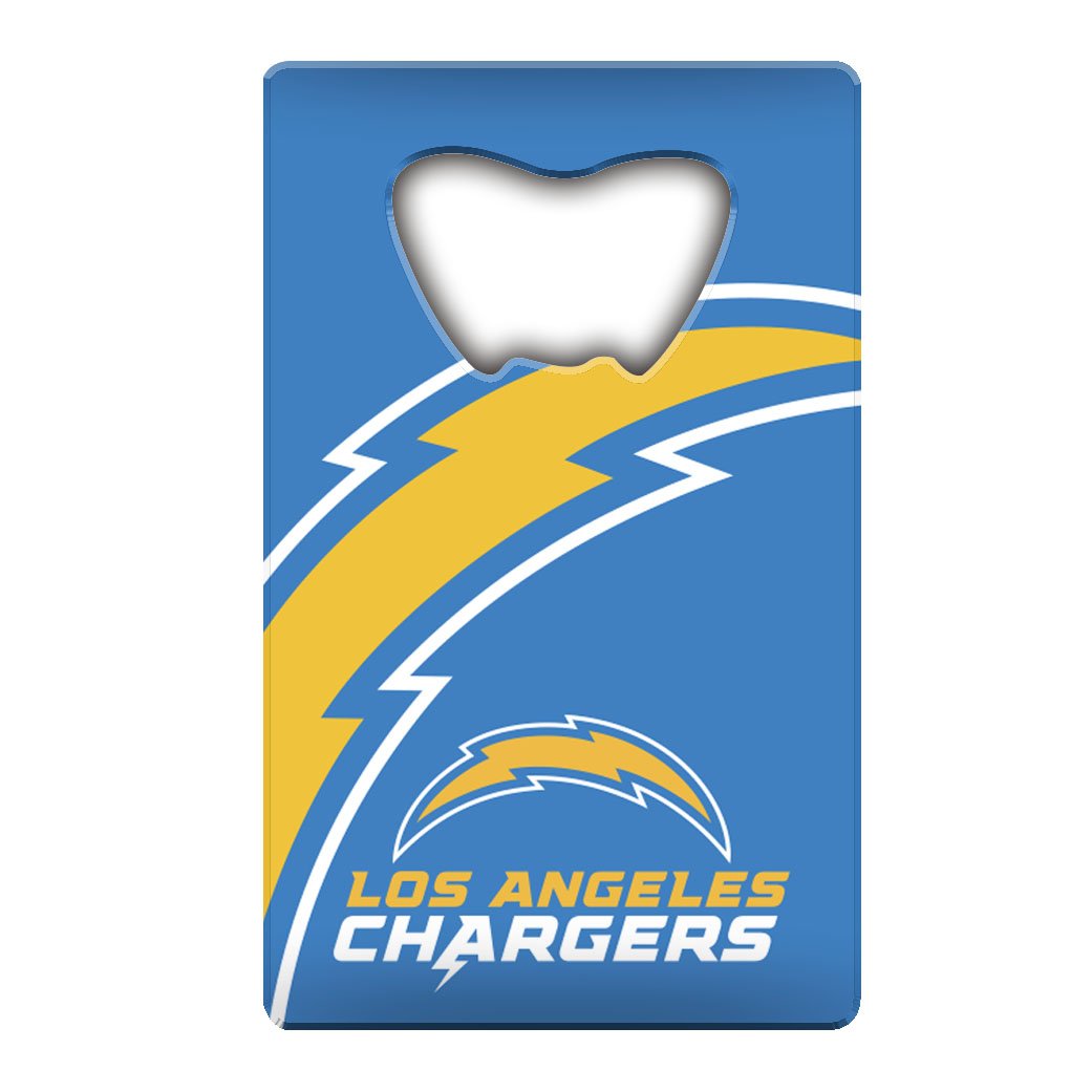 Los Angeles Chargers Heavy Duty Metal Bottle Opener Credit Card Size 2 x 3.25 Inch