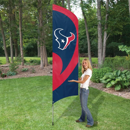 Houston Texans Tall Team Flag Tailgating Flag Kit 8.5 x 2.5 feet with Pole