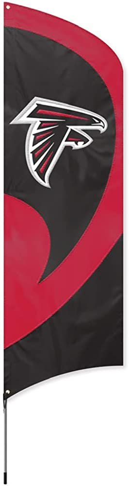 Atlanta Falcons 8 Foot Tall Team Flag Tailgating Kit with Metal Pole