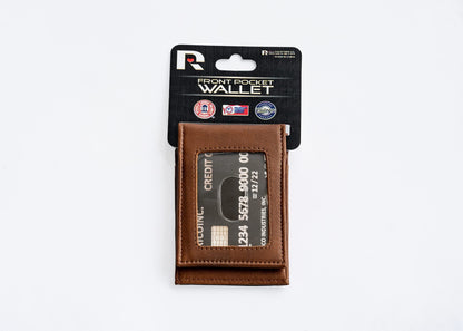 Florida Panthers Premium Black Man Made Leather Wallet, Front Pocket Magnetic Money Clip, Laser Engraved