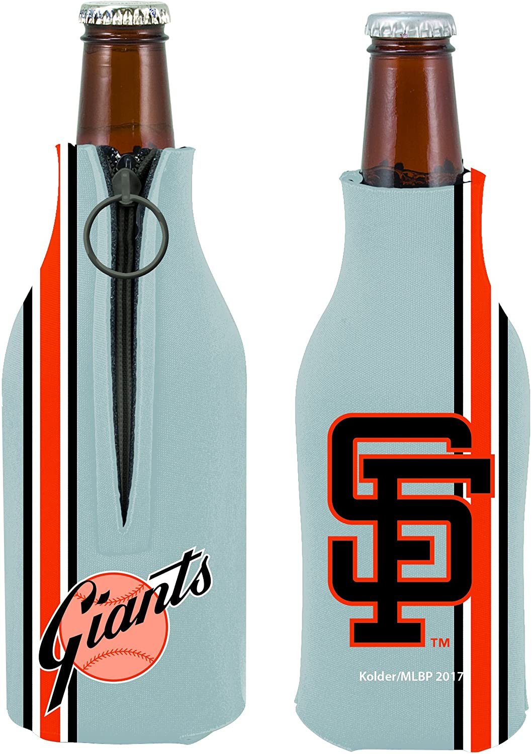San Francisco Giants 2-Pack Zipper Bottle Retro Throwback Beverage Insulator Neoprene Holder Cooler Baseball