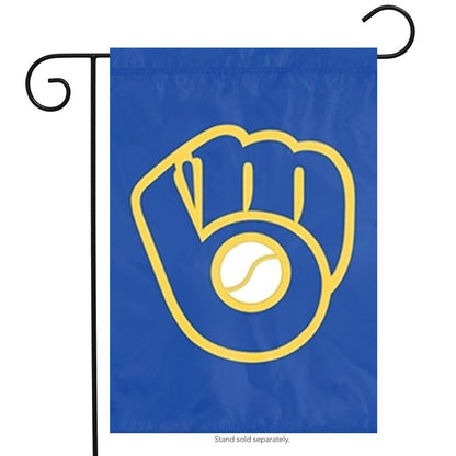 Milwaukee Brewers Premium Garden Flag Banner, 12.5x18 Inch, Embroidered Applique, Nylon