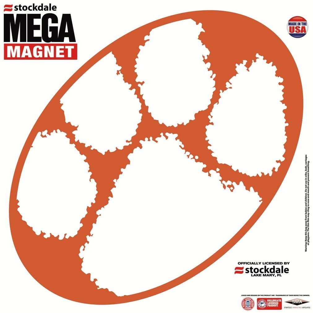 Clemson University Tigers 12 Inch Magnet Mega Logo Design Oval