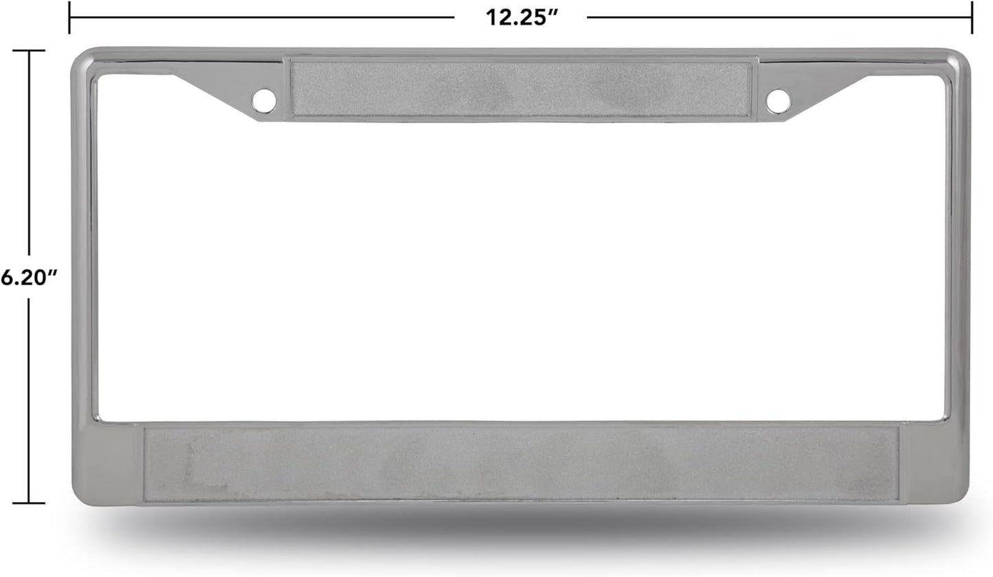 Appalachian State University Mountaineers Chrome Metal License Plate Frame Tag Cover, 12x6 Inches