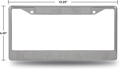 Appalachian State University Mountaineers Chrome Metal License Plate Frame Tag Cover, 12x6 Inches