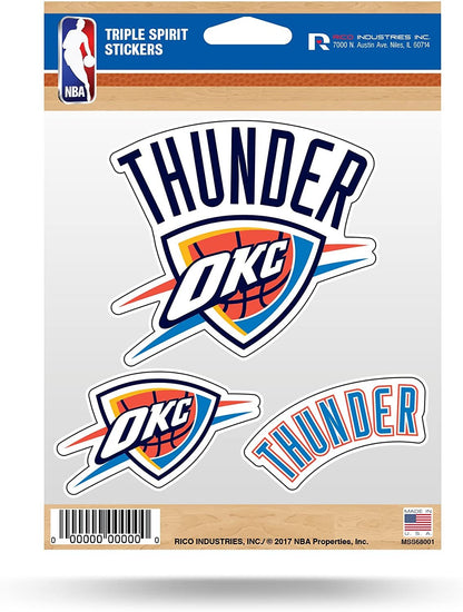 Phoenix Suns Multi Sticker Triple Decal Sheet, 5x7 Inch, Flat Vinyl, Auto Home