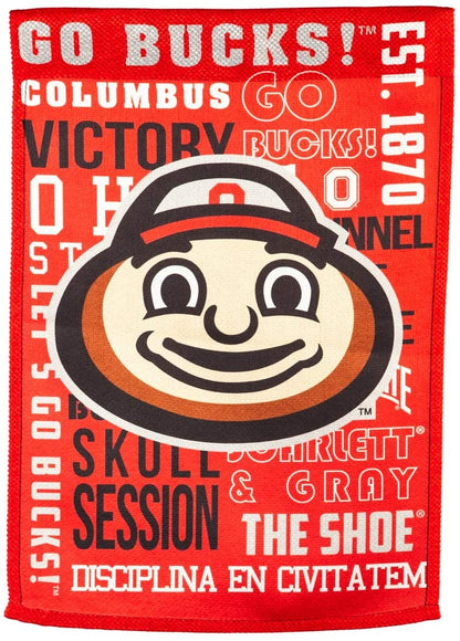 Ohio State University Buckeyes Premium Double Sided Banner Flag 28x44 Inch Fan Rules Design Indoor Outdoor